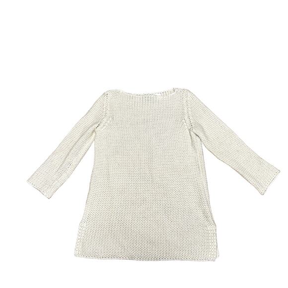 TSE Cashmere Sweater Womens Size Medium Cream Open Knit - Picture 1 of 5